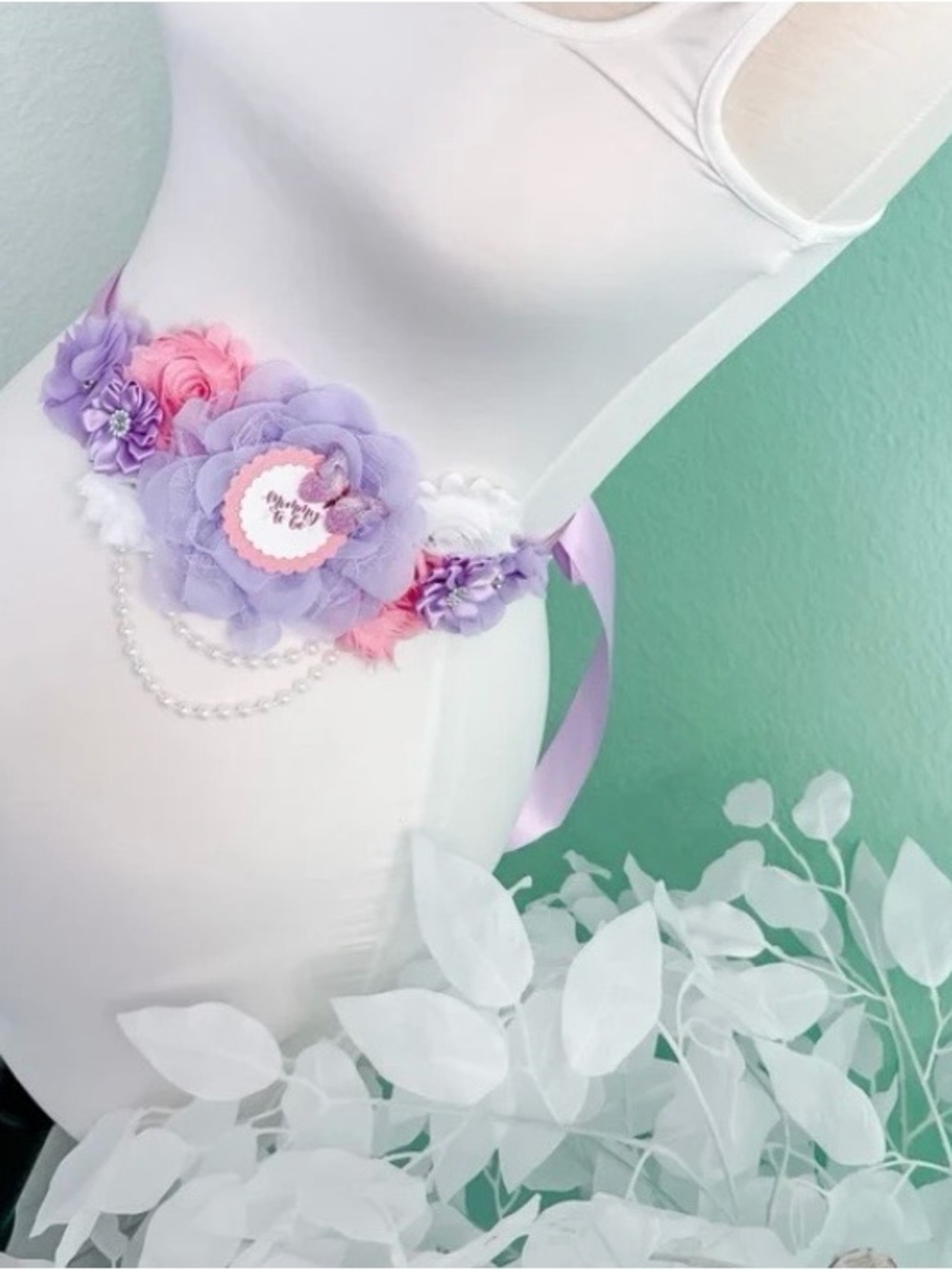 Butterfly Purple and Pink theme Baby Shower Sash for Mommy to be
